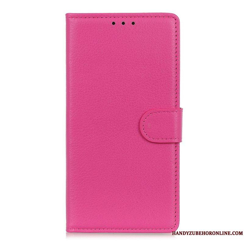 Housse Samsung Galaxy S22 Plus 5G Cuir Litchi Traditionnel