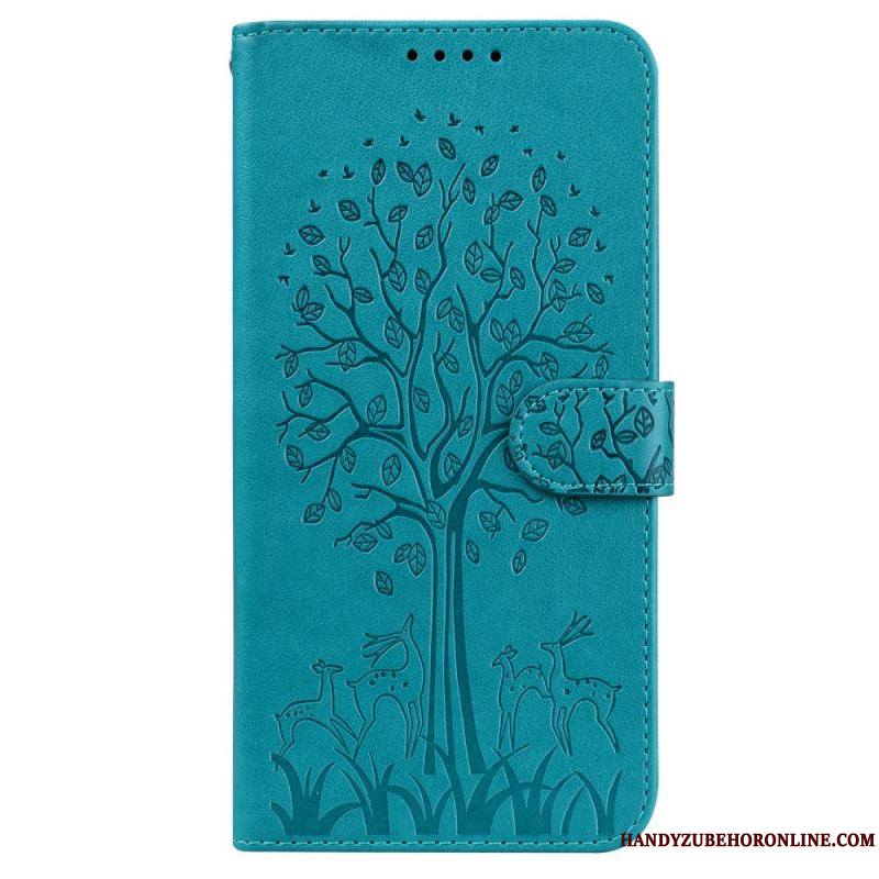 Housse Samsung Galaxy S22 Ultra 5G Arbre et Cerfs