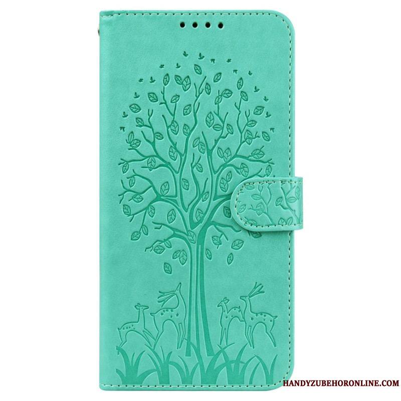 Housse Samsung Galaxy S22 Ultra 5G Arbre et Cerfs