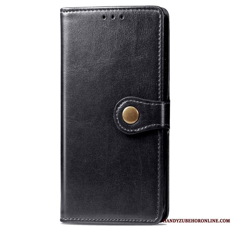 Housse Samsung Galaxy S22 Ultra 5G Simili Cuir et Fermoir Vintage