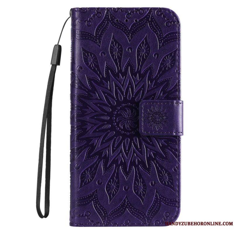 Housse Samsung Galaxy S23 5G Mandala Soleil avec Lanière