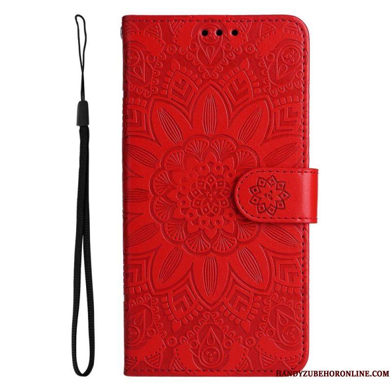 Housse Samsung Galaxy S23 5G Mandala Soleil avec Lanière