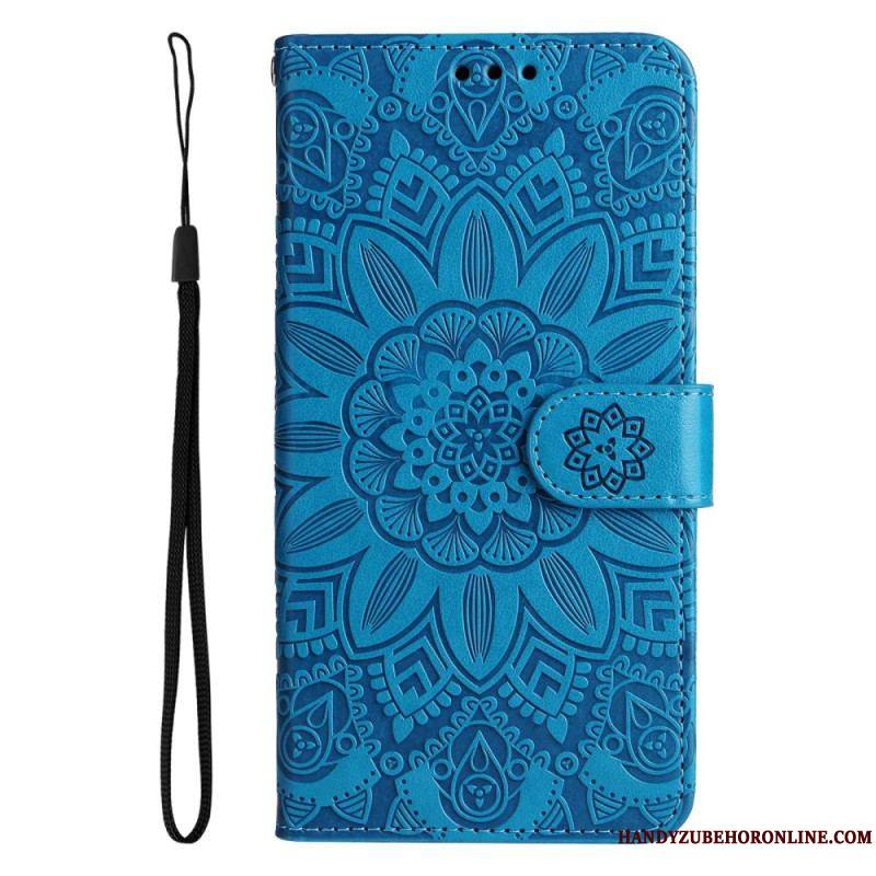 Housse Samsung Galaxy S23 5G Mandala Soleil avec Lanière