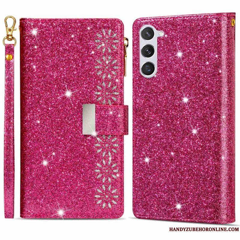 Housse Samsung Galaxy S23 5G Paillettes Portefeuille