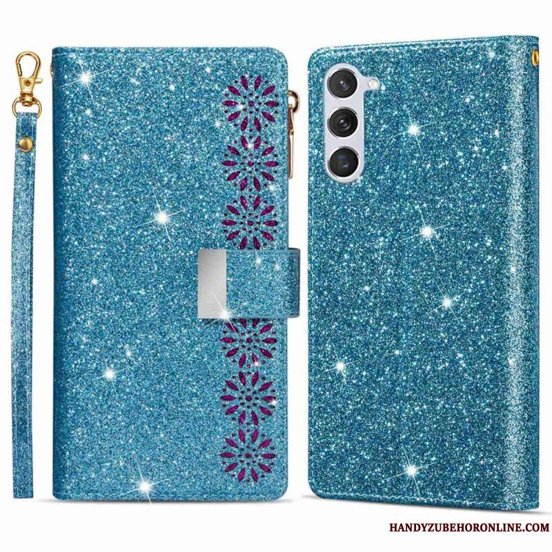 Housse Samsung Galaxy S23 5G Paillettes Portefeuille