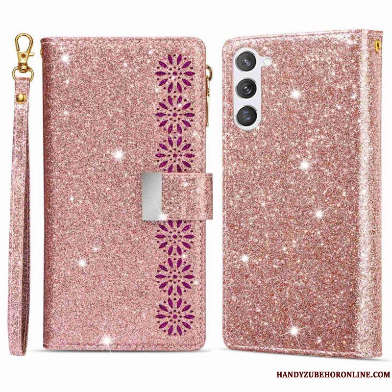 Housse Samsung Galaxy S23 5G Paillettes Portefeuille