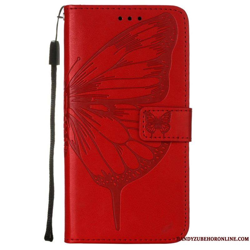 Housse Samsung Galaxy S23 5G Papillon Design avec Lanière