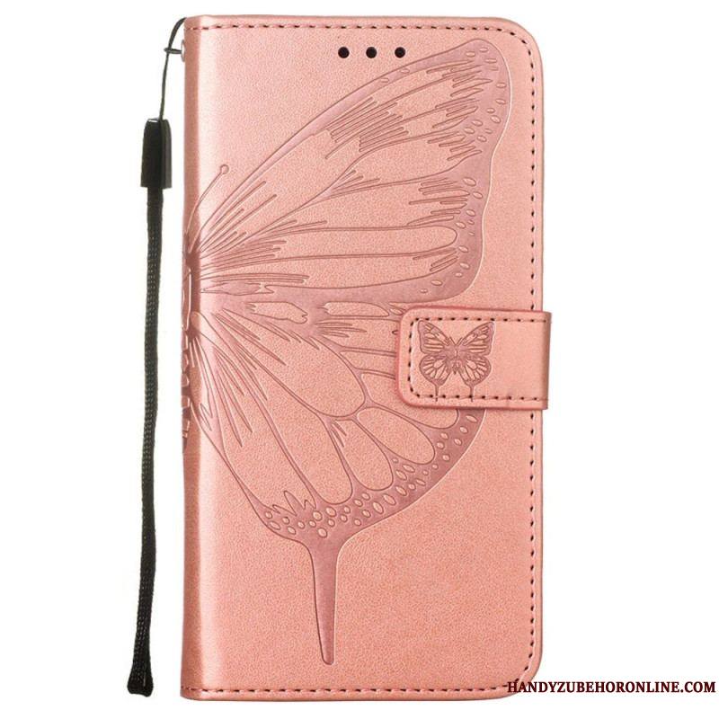 Housse Samsung Galaxy S23 5G Papillon Design avec Lanière