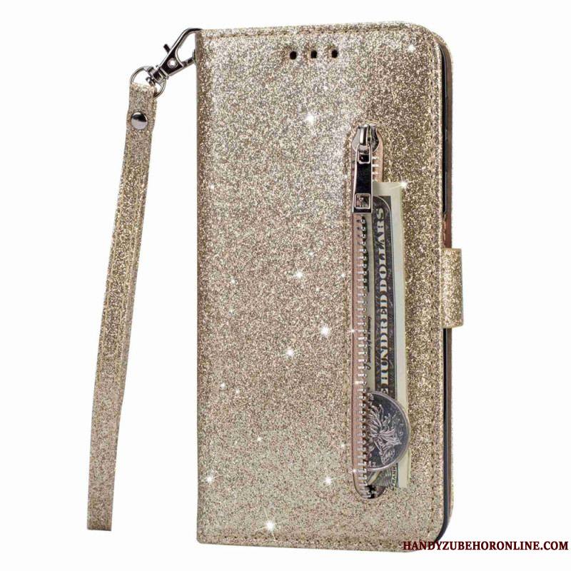 Housse Samsung Galaxy S23 5G Porte-Monnaie Paillettes