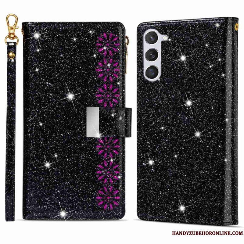 Housse Samsung Galaxy S23 Plus 5G Paillettes Portefeuille