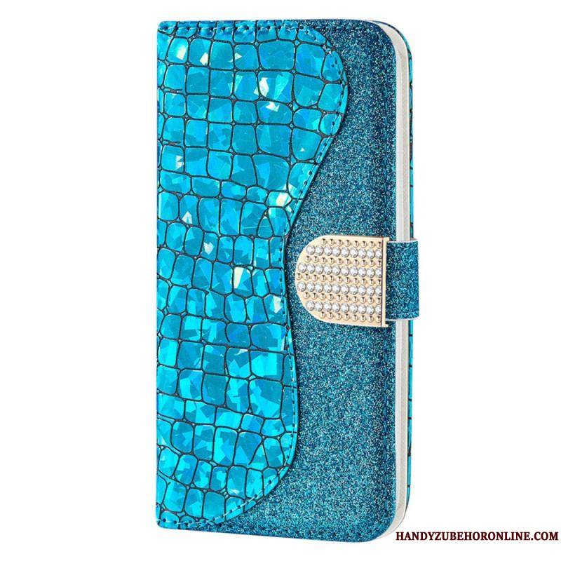 Housse Samsung Galaxy S23 Ultra 5G Croco Diamants