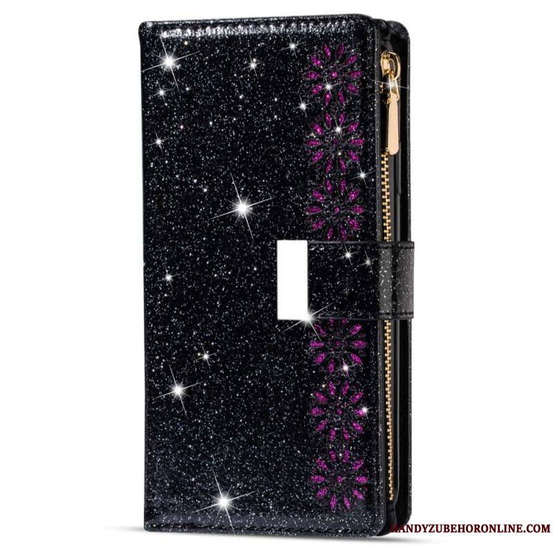 Housse Samsung Galaxy S23 Ultra 5G Paillettes Portefeuille