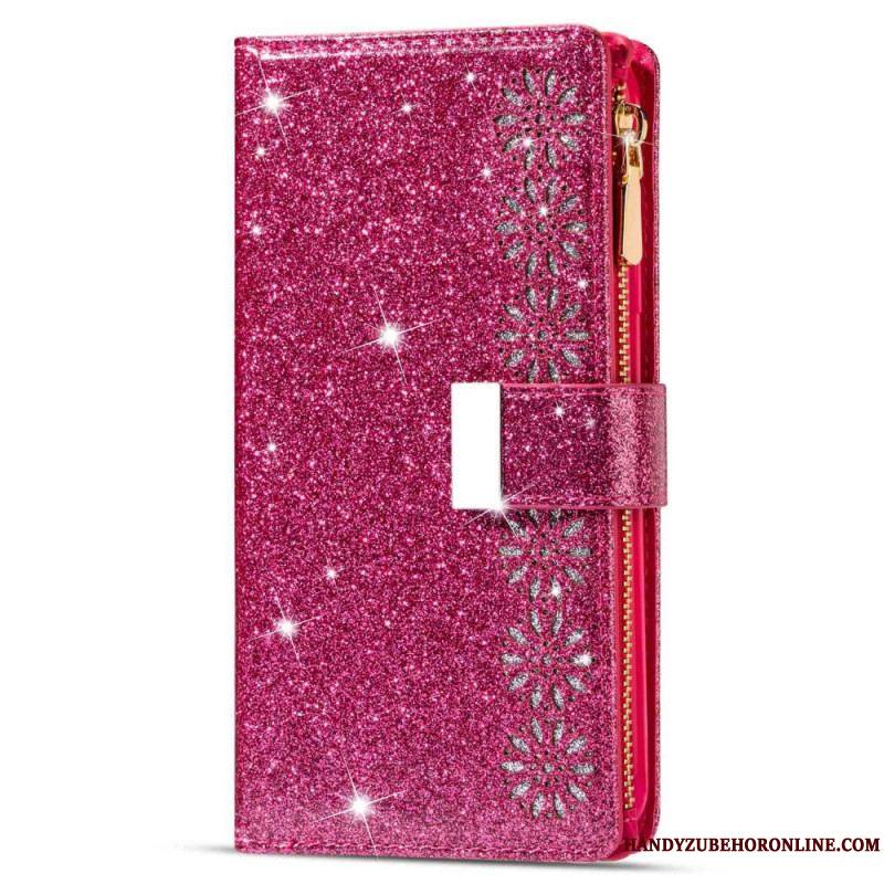 Housse Samsung Galaxy S23 Ultra 5G Paillettes Portefeuille