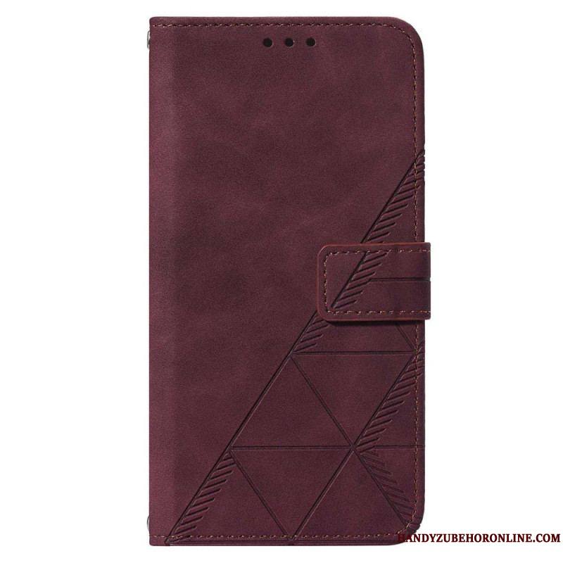 Housse Samsung Galaxy S53 5G Triangles à Lanière