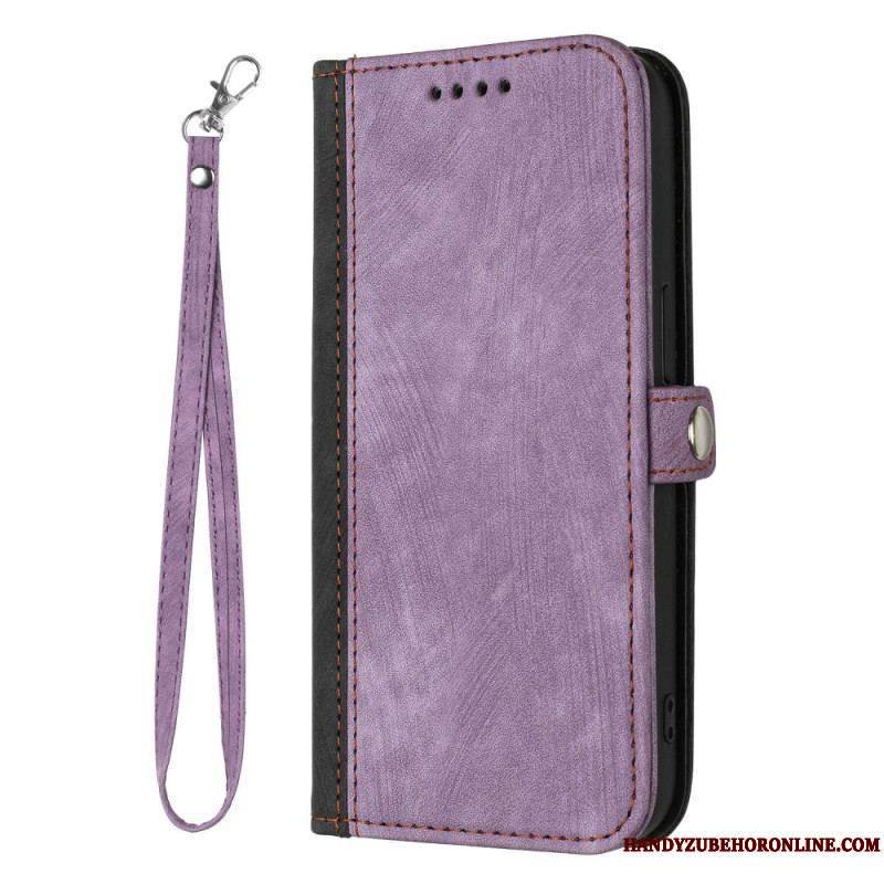 Housse Sony Xperia 1 IV Bicolore avec Lanière