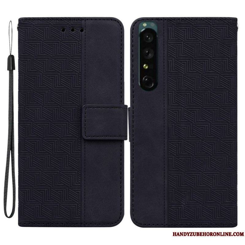 Housse Sony Xperia 1 IV Motif à Lanière