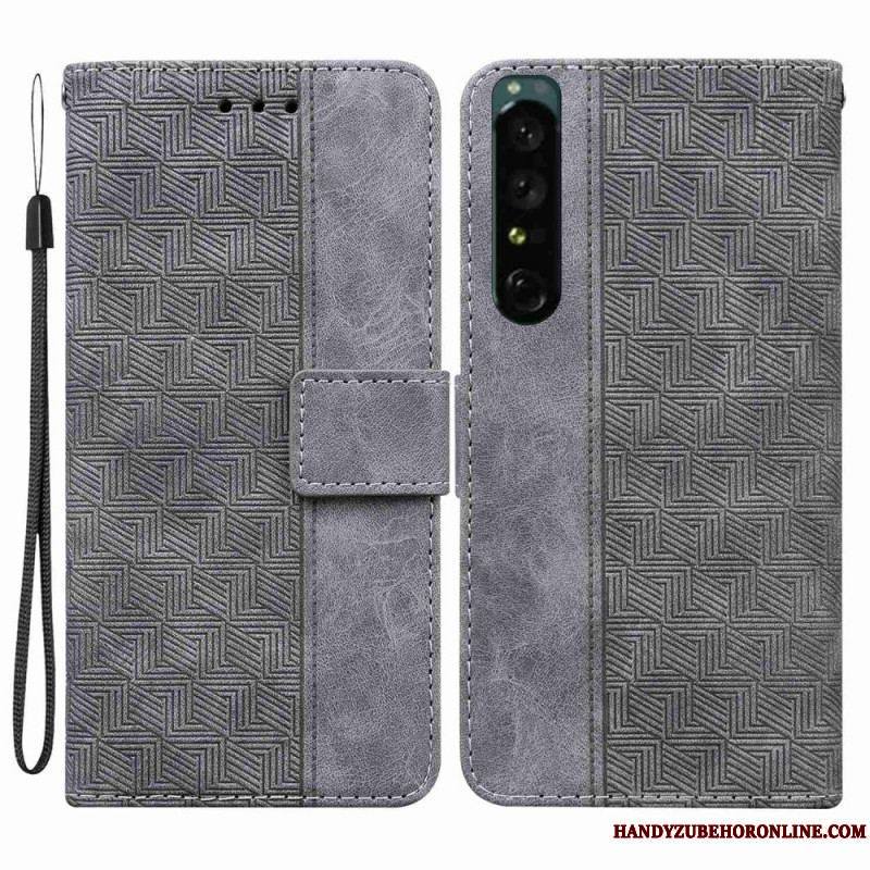 Housse Sony Xperia 1 IV Motif à Lanière