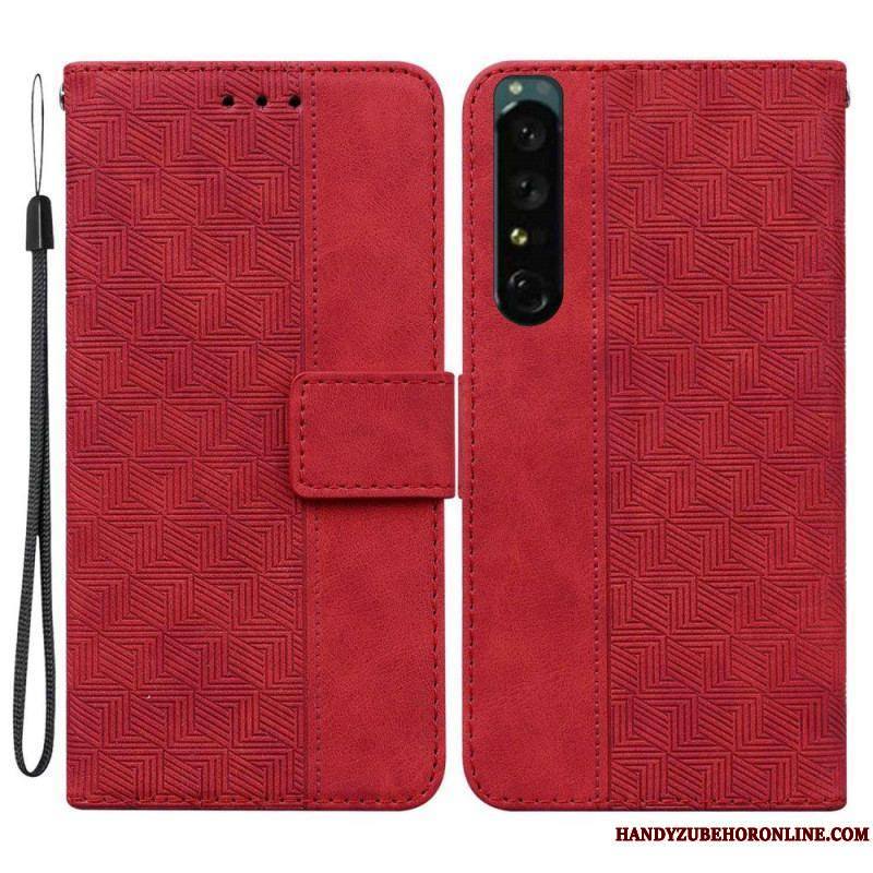 Housse Sony Xperia 1 IV Motif à Lanière