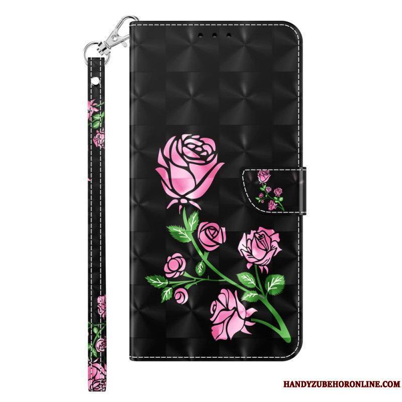 Housse Sony Xperia 1 IV Roses avec Lanière