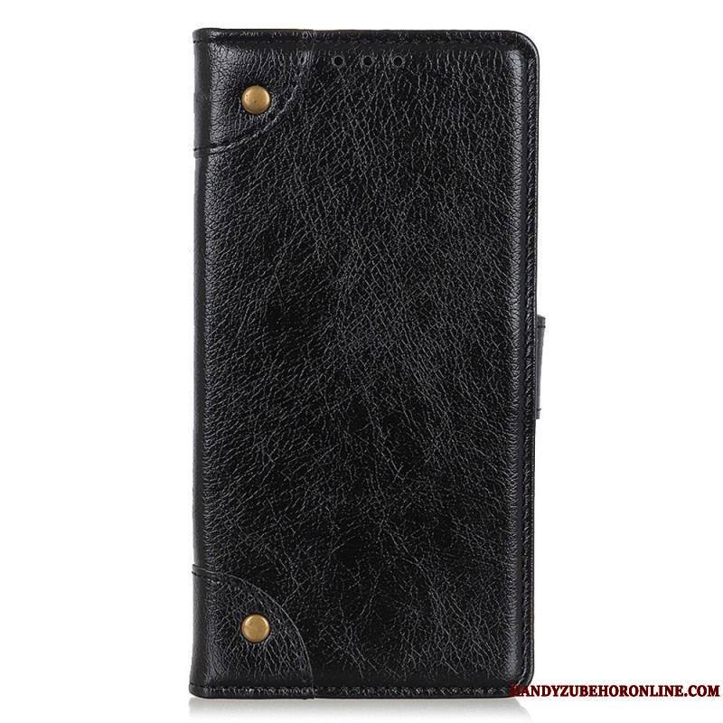 Housse Sony Xperia 1 IV Style Cuir Nappa avec Rivets