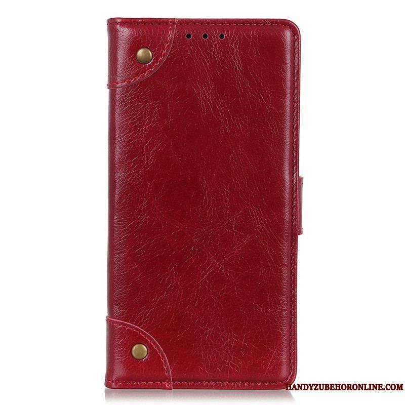 Housse Sony Xperia 1 IV Style Cuir Nappa avec Rivets