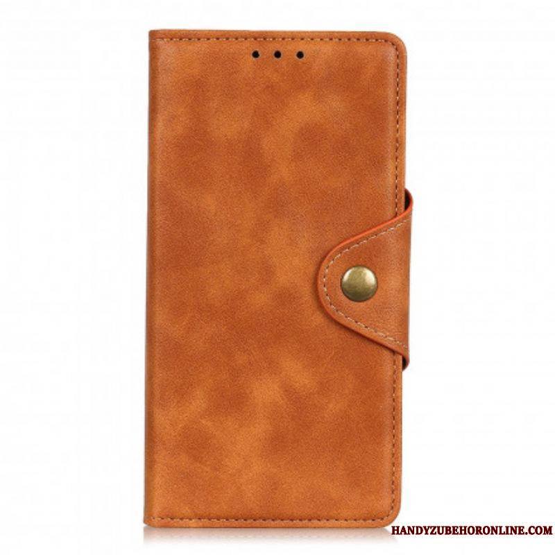 Housse Sony Xperia 10 III Simili Cuir Vintage Bouton