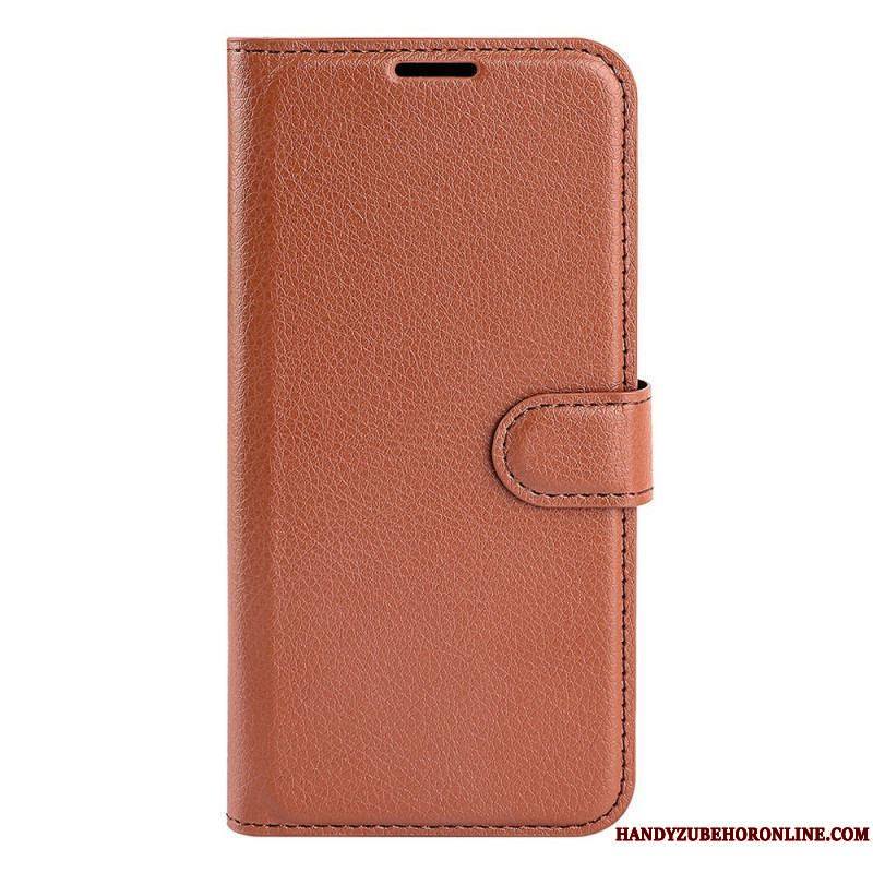 Housse Sony Xperia 10 IV Simili Cuir Litchi Classique