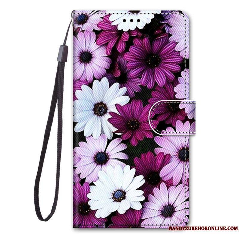 Housse Sony Xperia 5 IV Florale avec Lanière