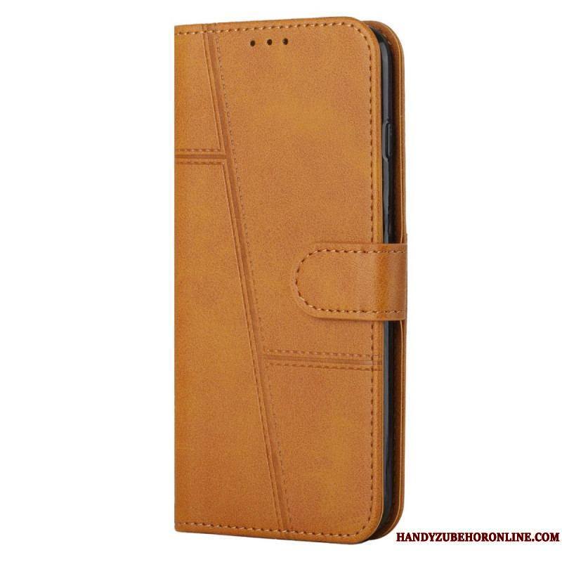 Housse Sony Xperia 5 IV Style Cuir Géométrique avec Lanière