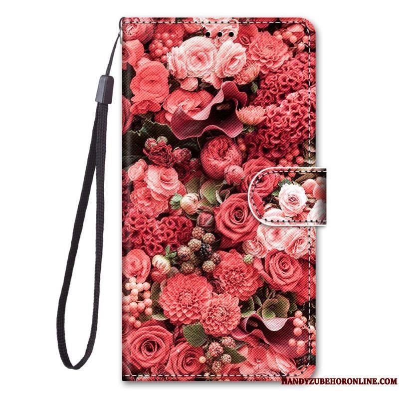 Housse Xiaomi 12 / 12X Florale à Lanière