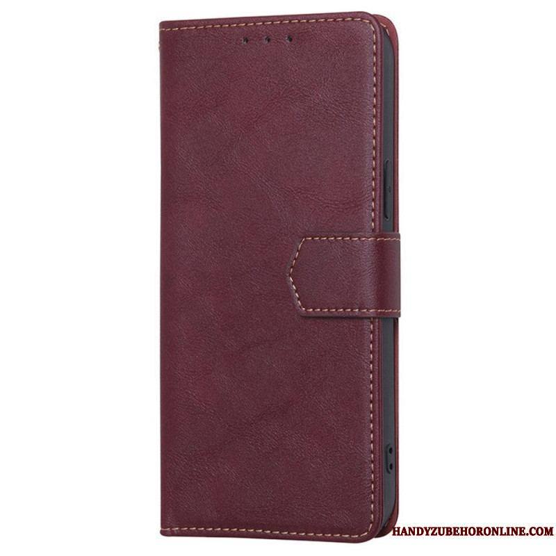 Housse Xiaomi 12T / 12T Pro Effet Cuir Couture
