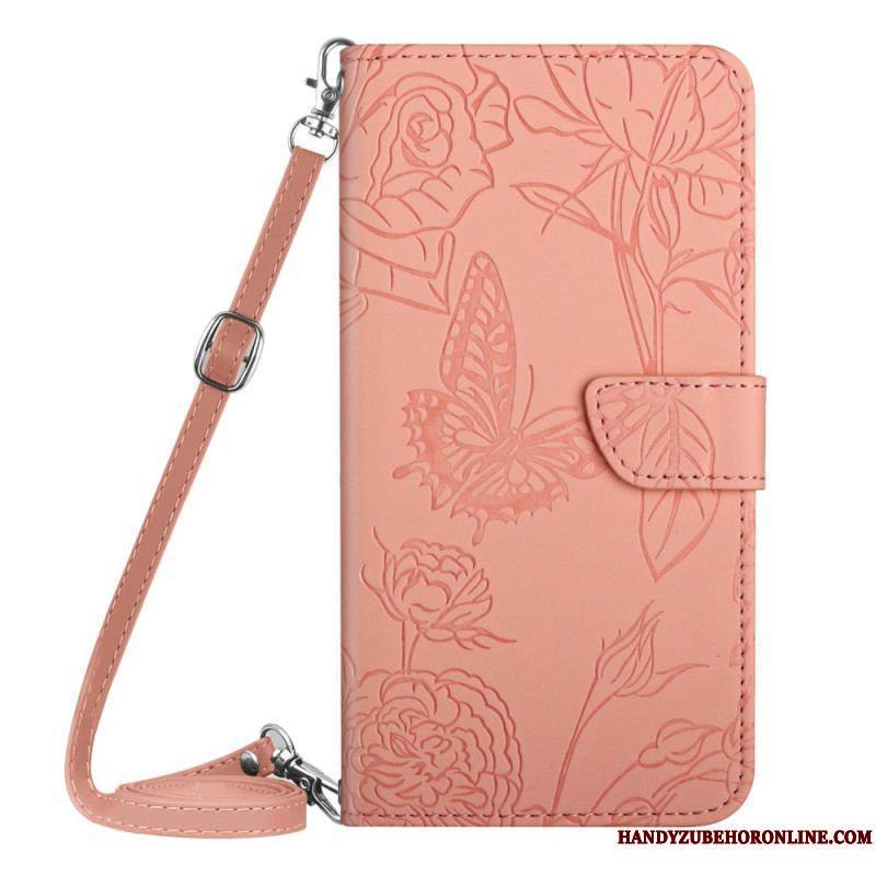 Housse Xiaomi 12T / 12T Pro Papillons et Bandoulière