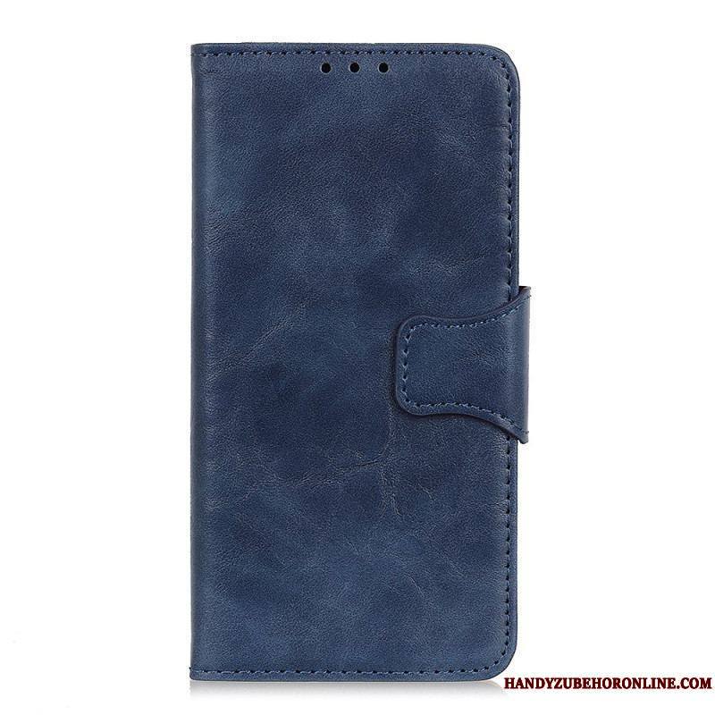 Housse Xiaomi 13 Lite Cuir Fendu Fermoir Réversible