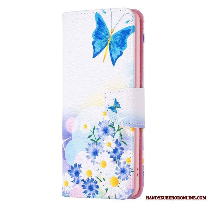 Housse Xiaomi 13 Lite Papillons Aquarelle