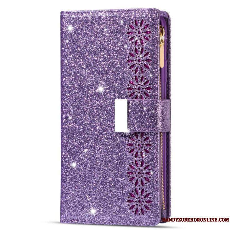 Housse Xiaomi 13 Paillettes Portefeuille Zip