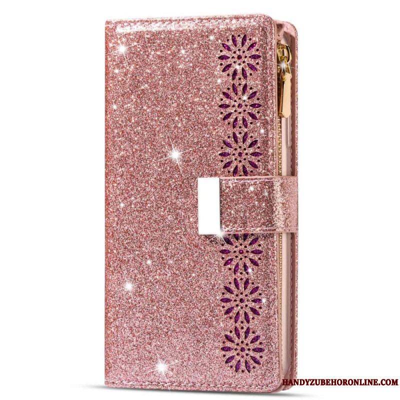 Housse Xiaomi 13 Paillettes Portefeuille Zip