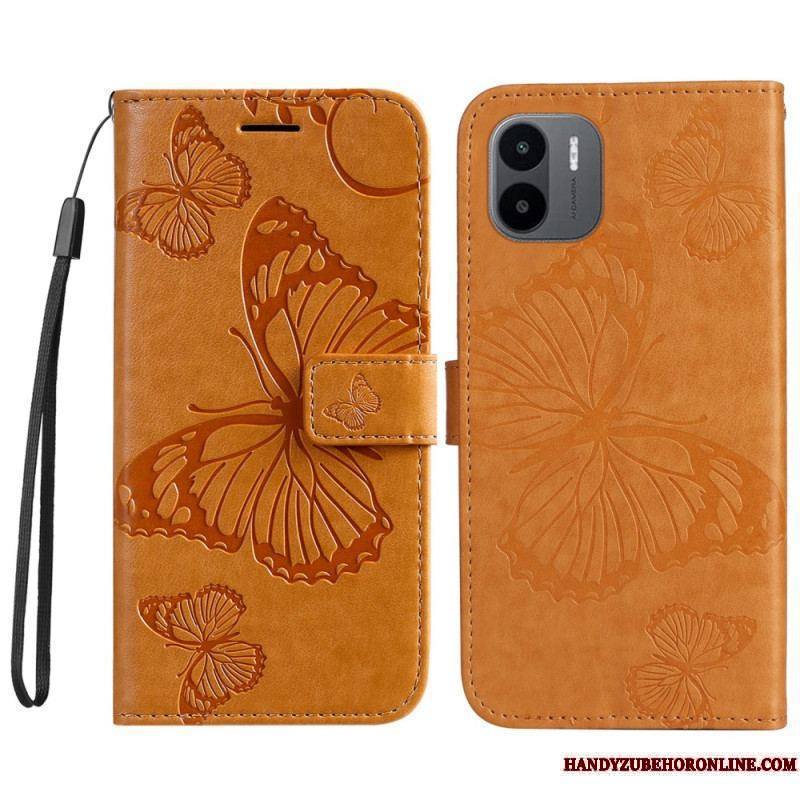 Housse Xiaomi Redmi A1 Papillons Géants à Lanière