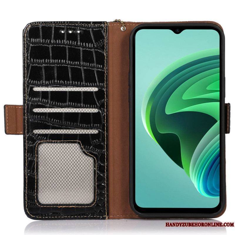 Housse Xiaomi Redmi A1 Style Crocodile RFID