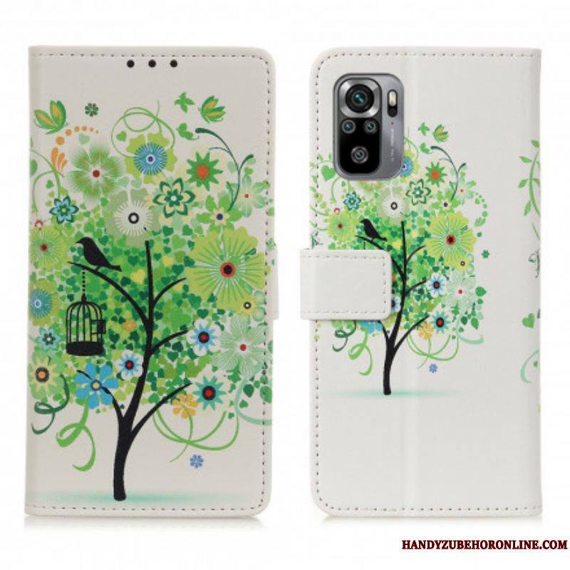 Housse Xiaomi Redmi Note 10/10S/Poco M5s Arbre Fleuri