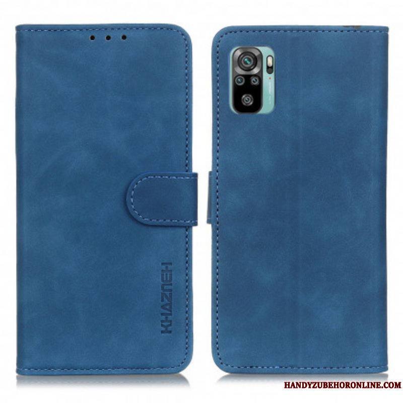 Housse Xiaomi Redmi Note 10/10S/Poco M5s Effet Cuir Vintage KHAZNEH