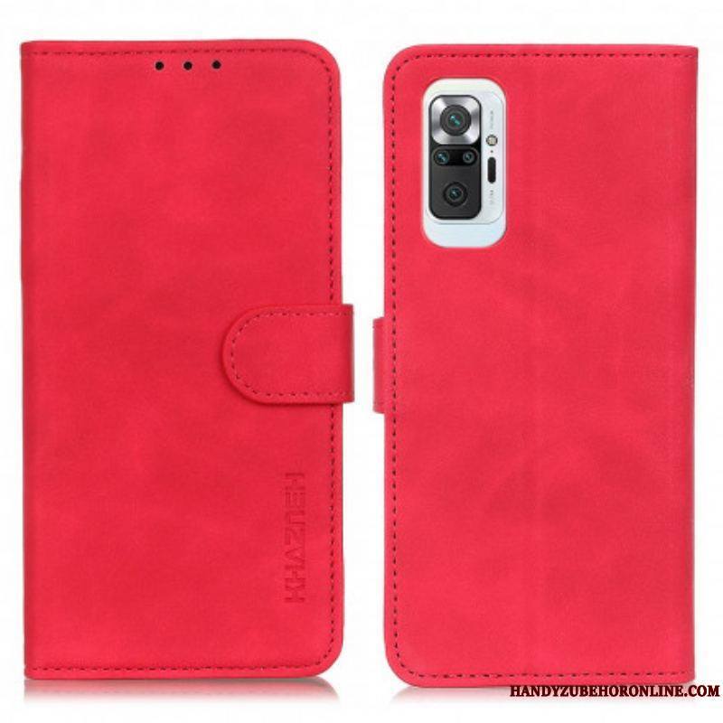 Housse Xiaomi Redmi Note 10 Pro Effet Cuir Vintage KHAZNEH