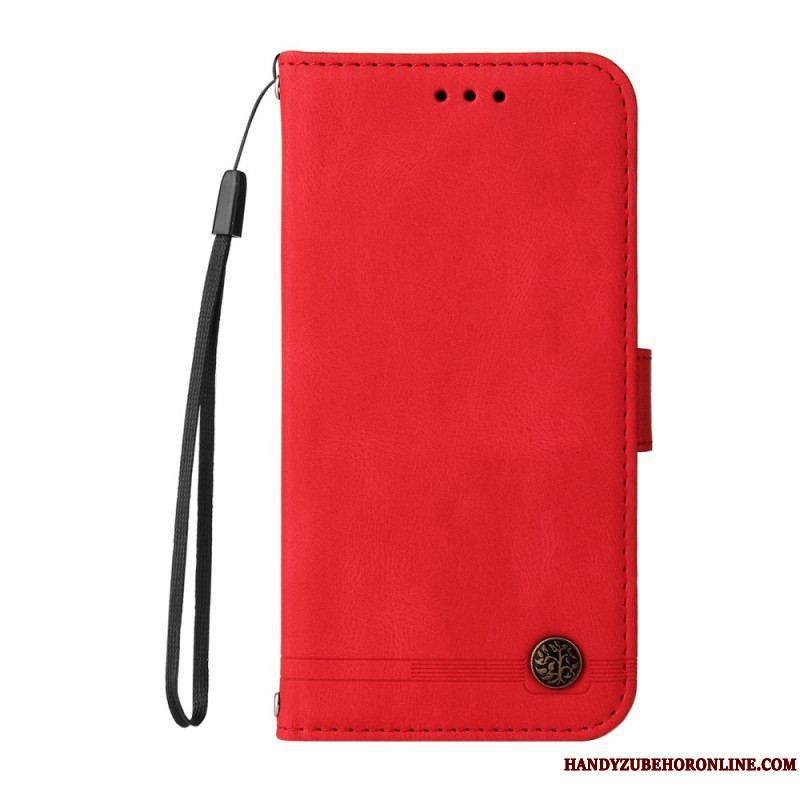 Housse Xiaomi Redmi Note 10 Pro Simili Cuir Rivet et Lanière
