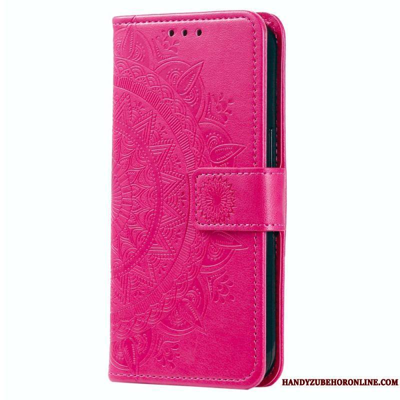 Housse Xiaomi Redmi Note 12 4G Mandala Soleil avec Lanière