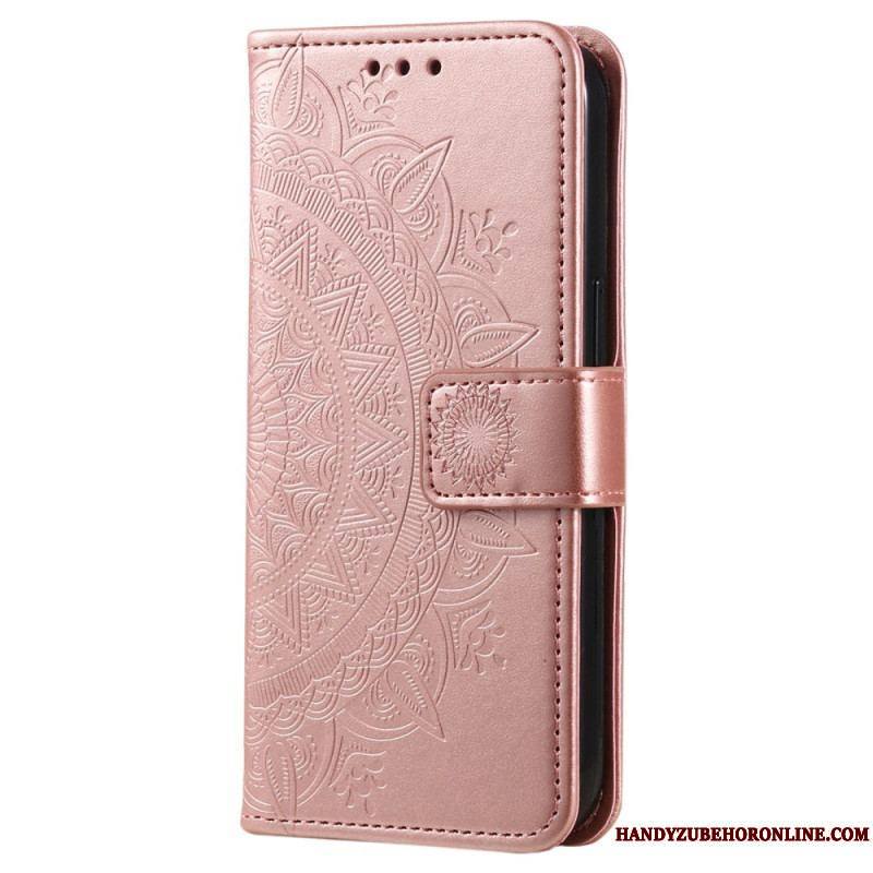 Housse Xiaomi Redmi Note 12 4G Mandala Soleil avec Lanière