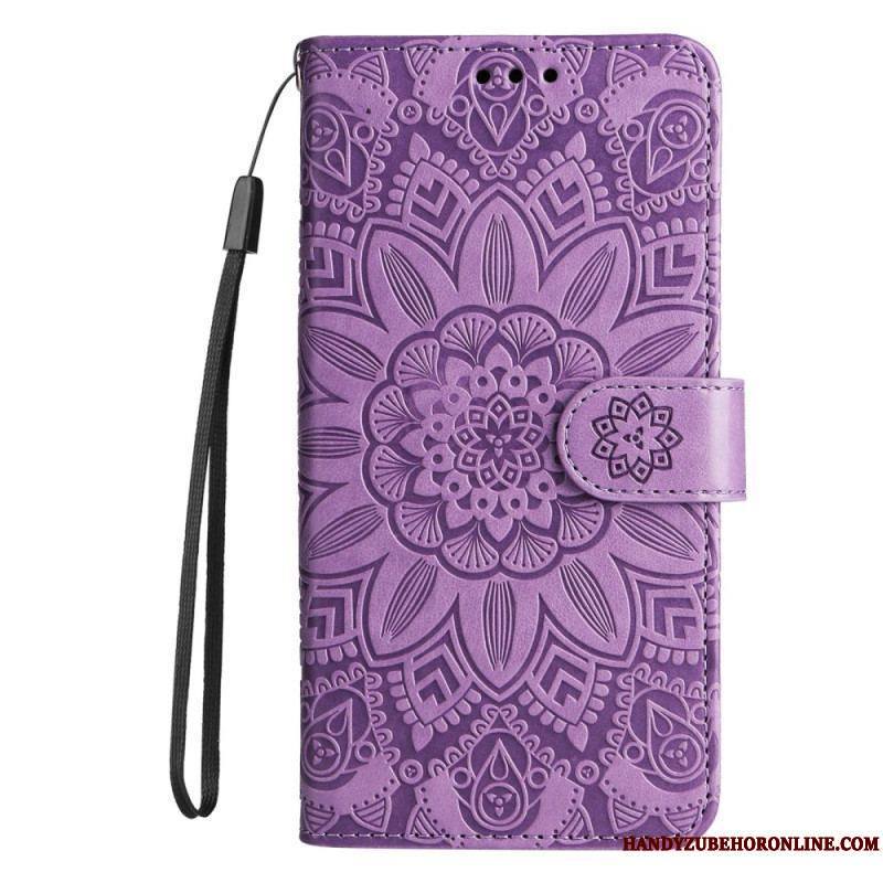 Housse Xiaomi Redmi Note 12/Poco X5 5G Déco Mandala à Lanière