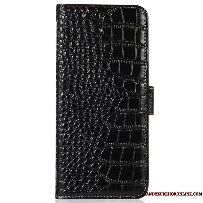 Housse Xiaomi Redmi Note 12/Poco X5 5G Style Crocodile RFID