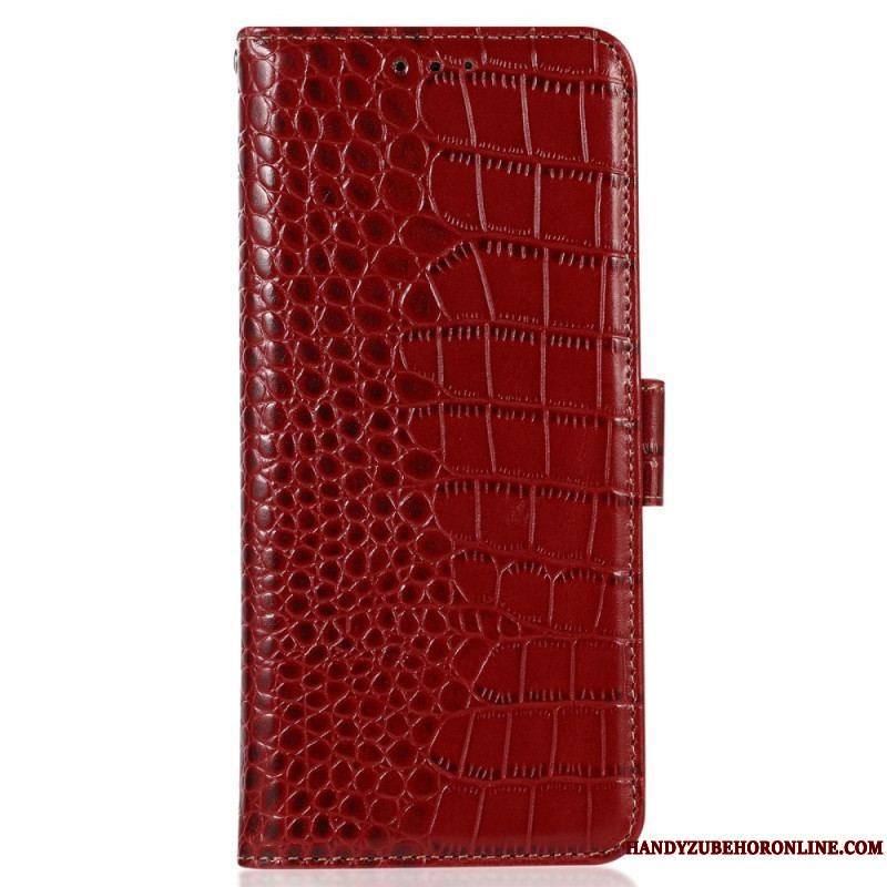 Housse Xiaomi Redmi Note 12/Poco X5 5G Style Crocodile RFID