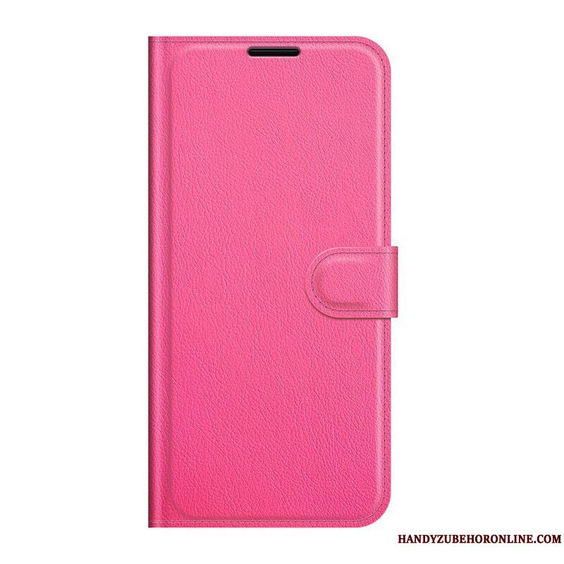 Housse iPhone 13 Mini Effet Cuir Litchi Classique