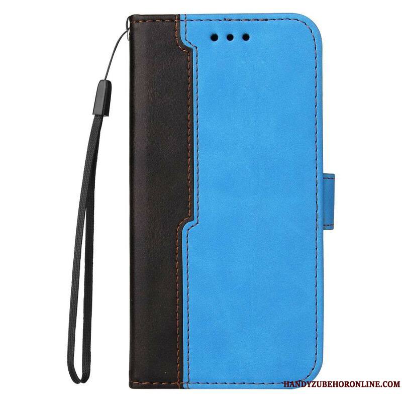 Housse iPhone 13 Mini Simili Cuir Bicolore