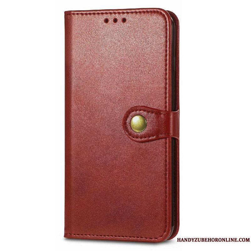 Housse iPhone 13 Mini Simili Cuir et Fermoir Vintage